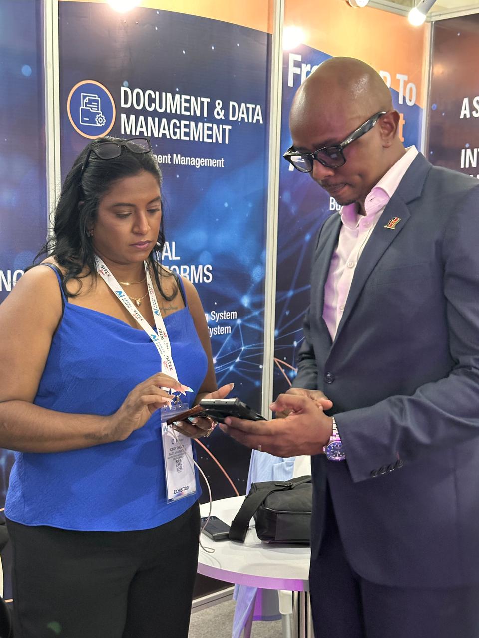 Active conversation on the GITEX Kenya expo floor — Tungsten Ai 2026